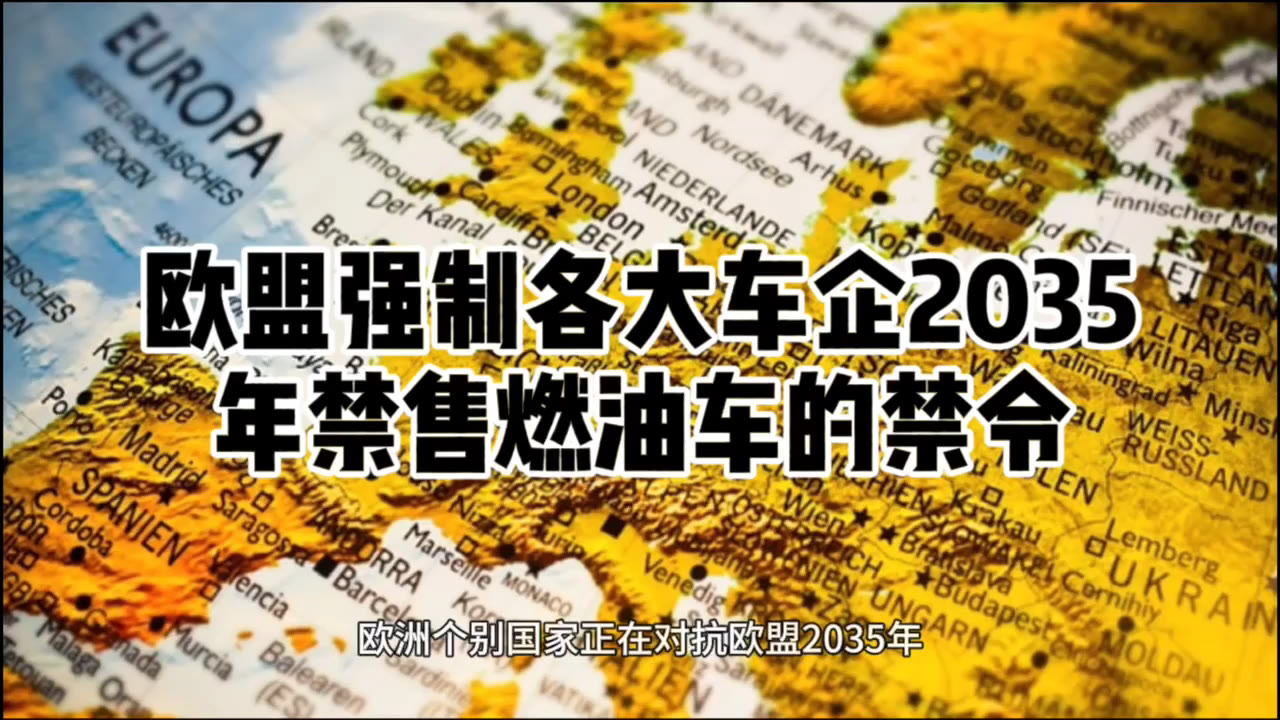 欧盟强制各大车企2035年禁售燃油车的禁令