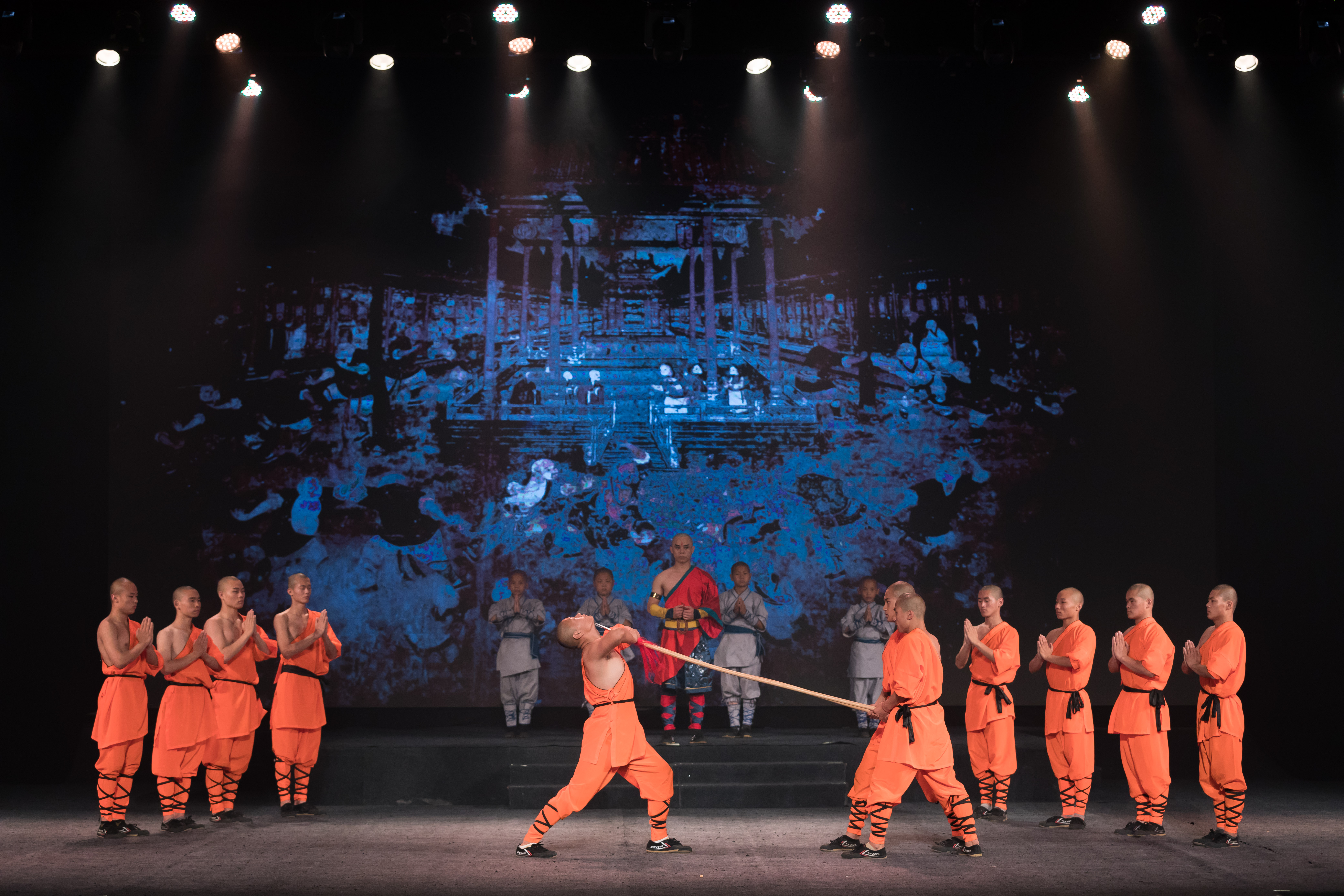 大型沉浸式真功夫擂台剧少林十三棍僧河南登封震撼上演