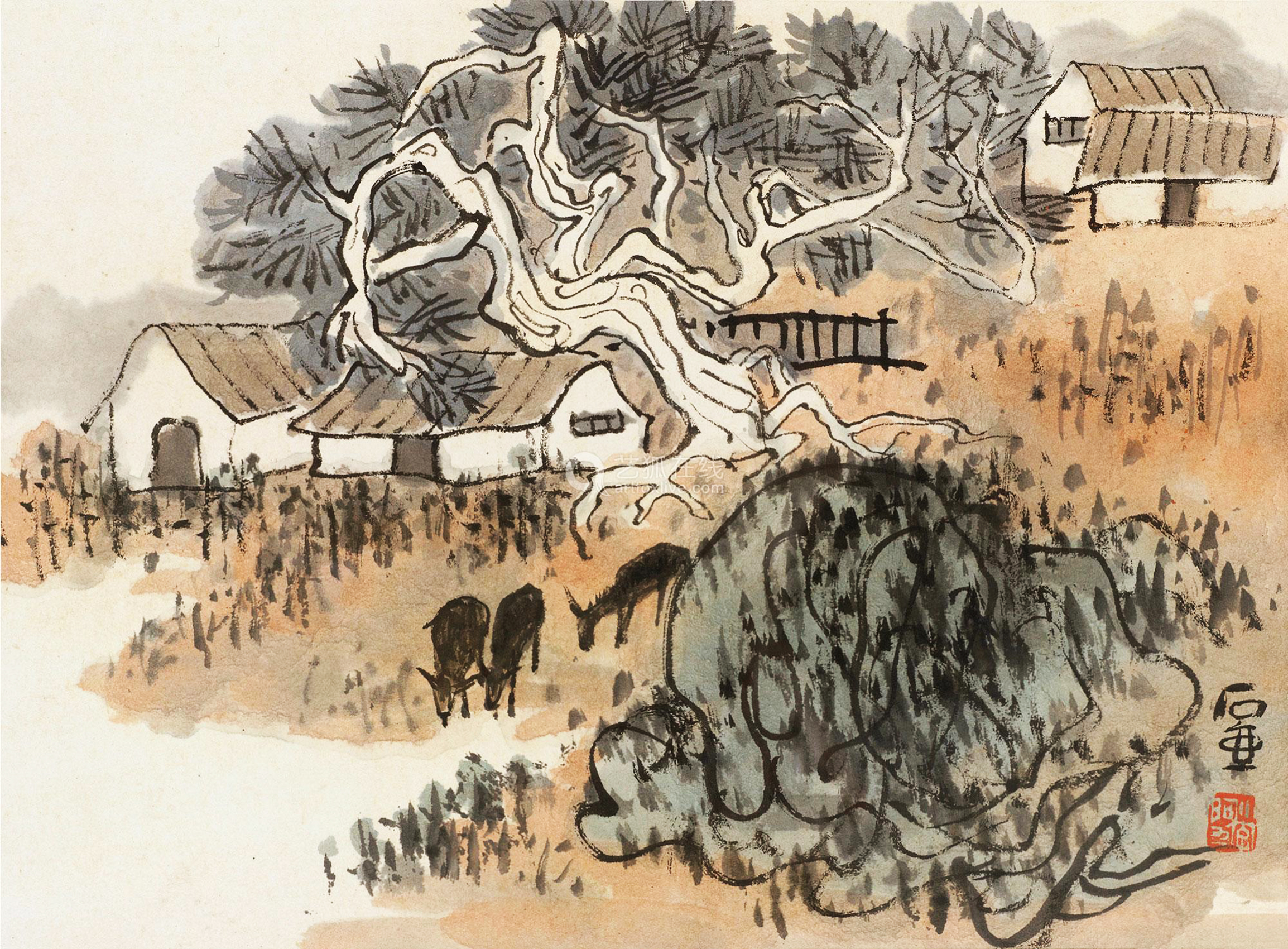 正如陈子庄先生说的,"画者,"化"也.在纸上要笔笔"化".