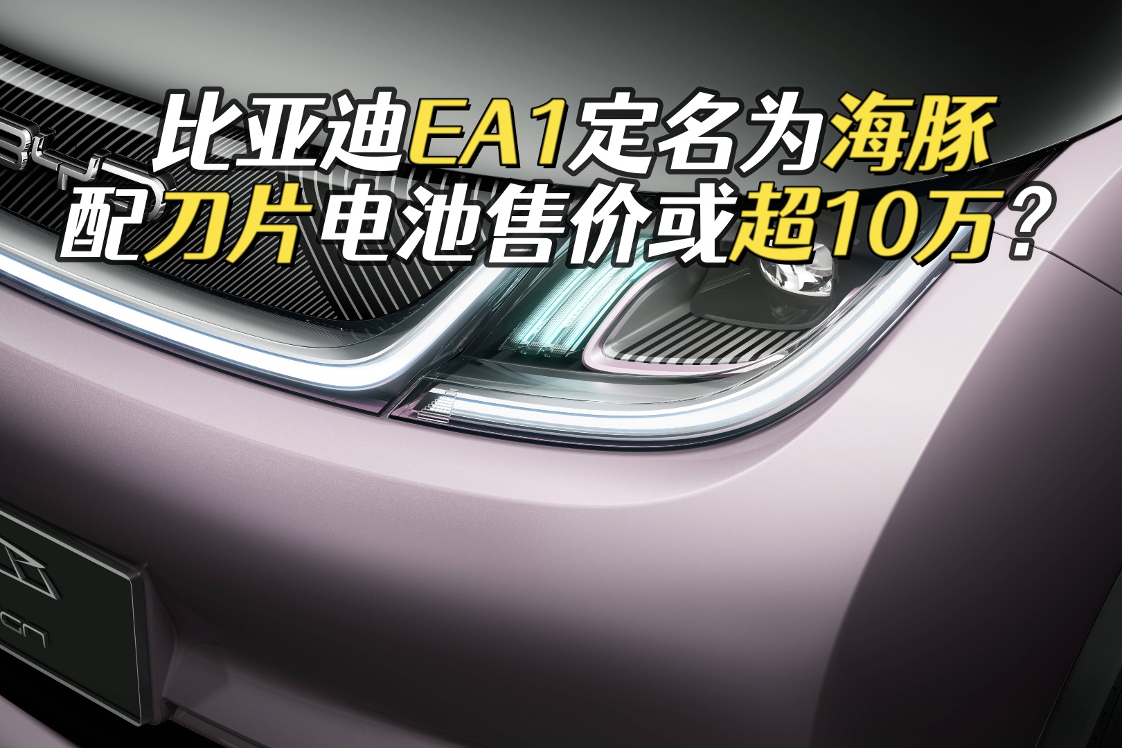 换装新车标轴距27米配刀片电池比亚迪ea1定名为海豚