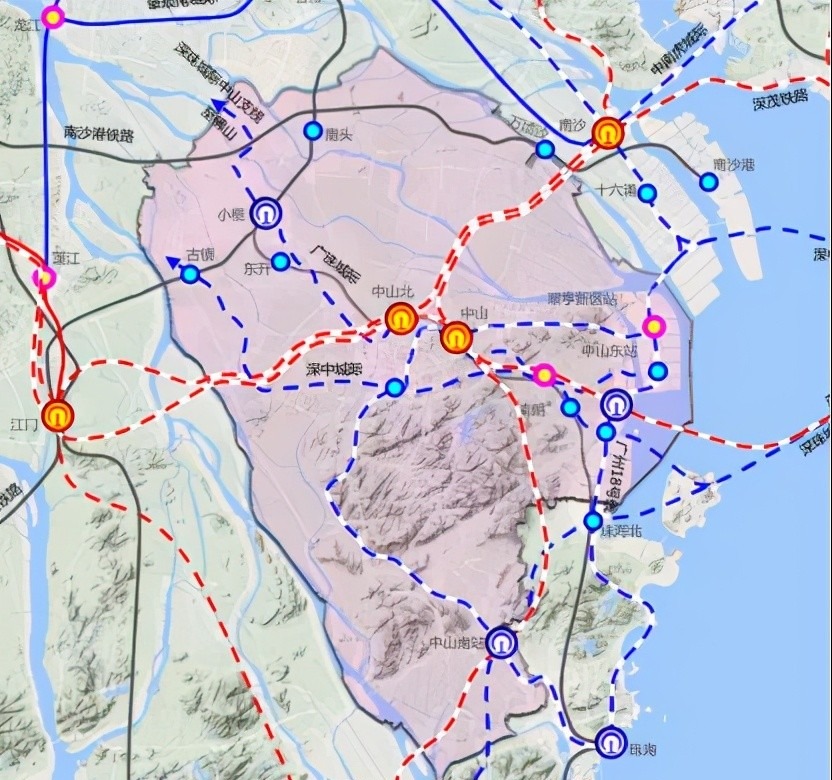規劃顯示 深中城際規劃將從翠亨新區接入中山!
