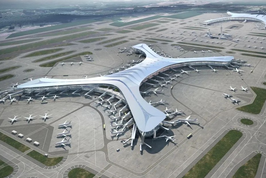 视频丨重庆江北机场T3B航站楼及第四跑道加快建设