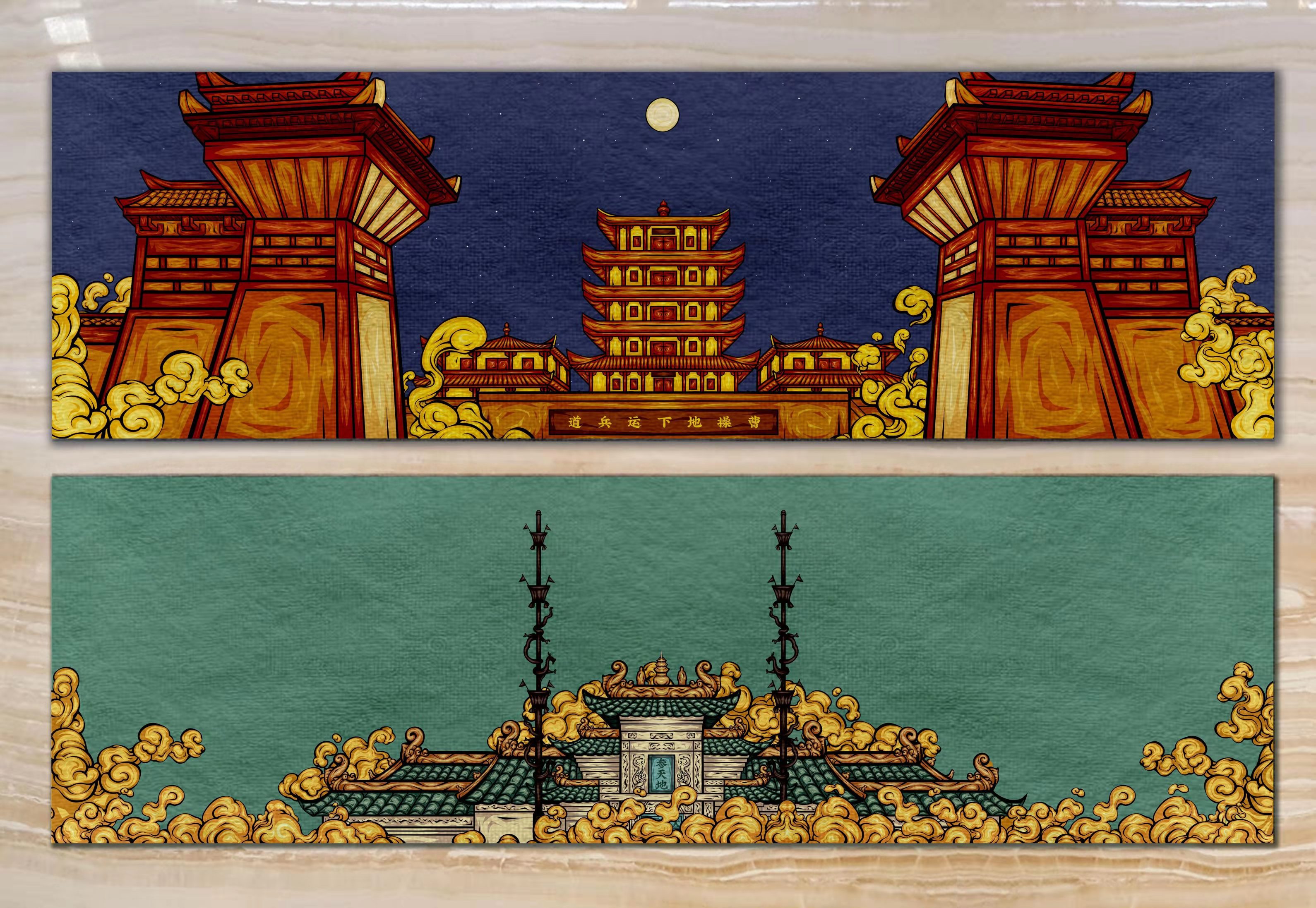 简介:该款图案为国潮风系列产品,精选亳州著名景点花戏楼,曹操运兵道