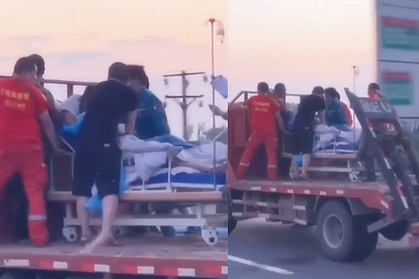 实拍：河南一救援队遇病危老人 卡车变“救护车”高速路狂奔！