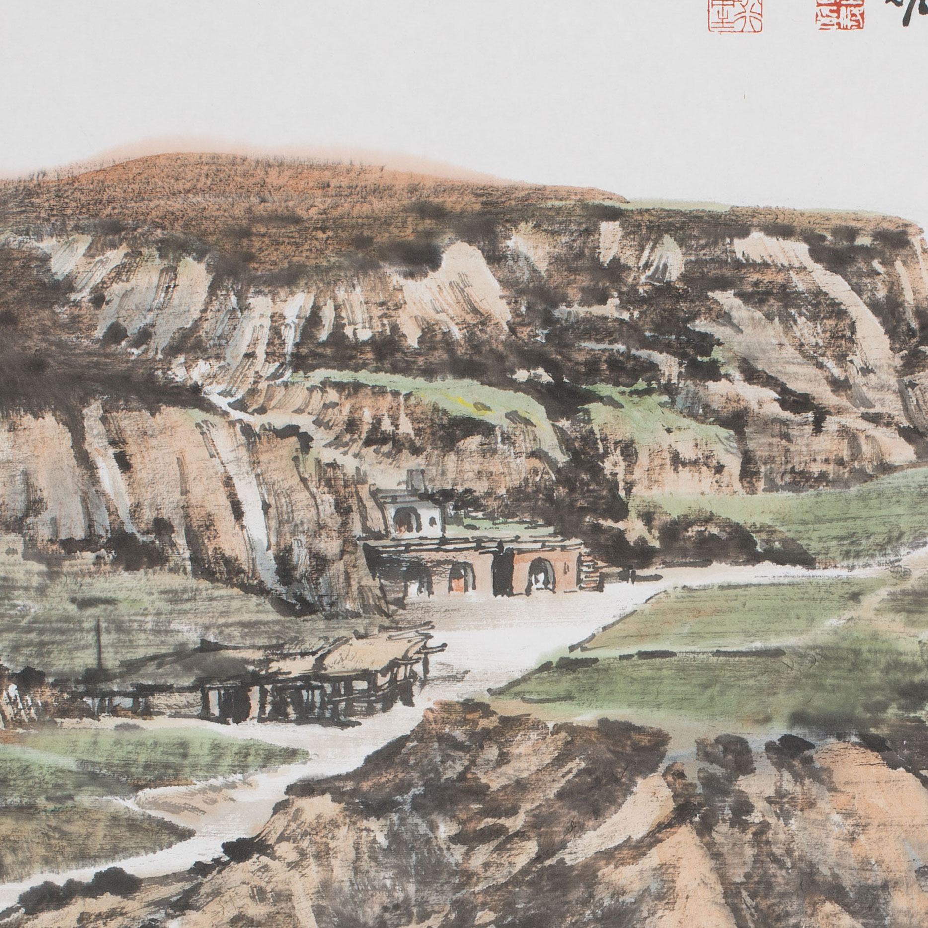 每日一画李呈修塬上香禾郁如浮