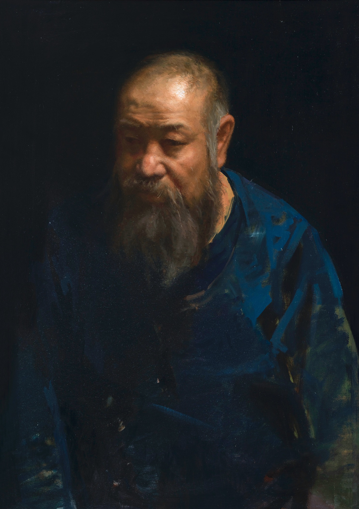 张宏《肖像写生 》 70x50cm 布面油画