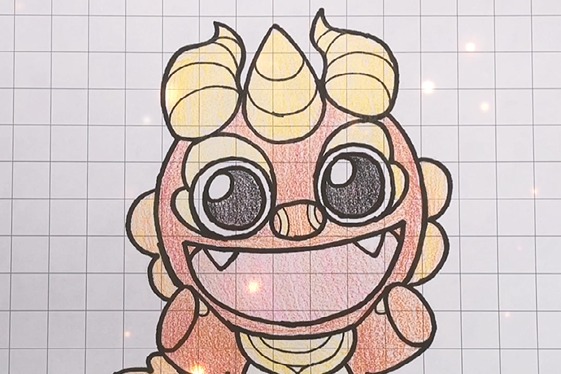 20秒教你画可爱的痴痴吃