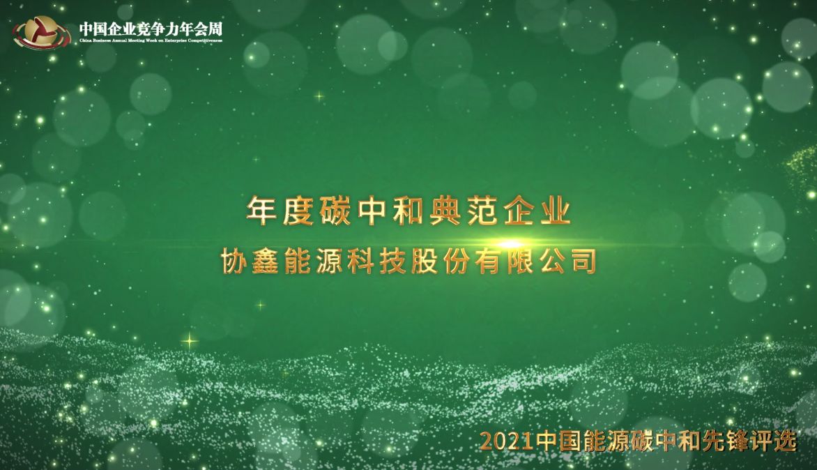 2021年度碳中和典范企业协鑫能源科技股份有限公司