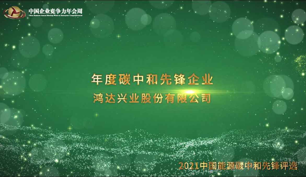 2021年度碳中和先锋企业鸿达兴业股份有限公司