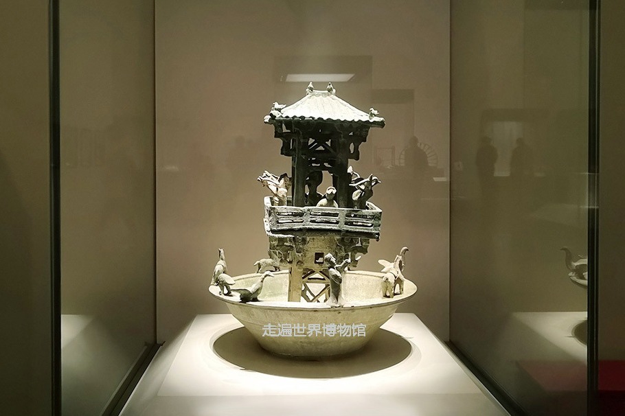 汉代豪强地主的豪宅生活——绿釉陶水亭，中国古代陶器珍宝