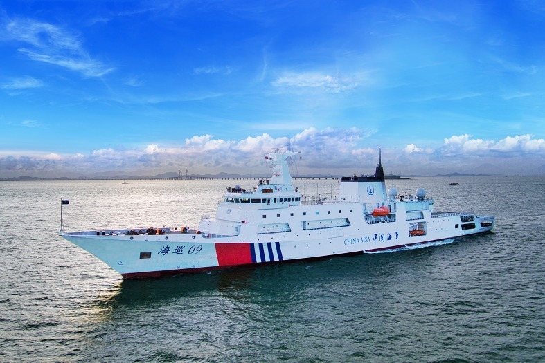 首艘！中国万吨级海事巡逻船“海巡09”轮在广州列编亮相