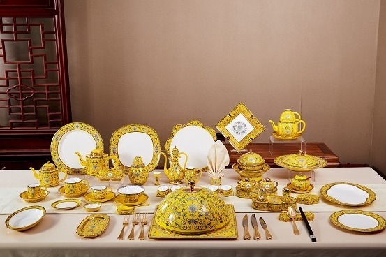 高淳陶瓷国宴餐具图片