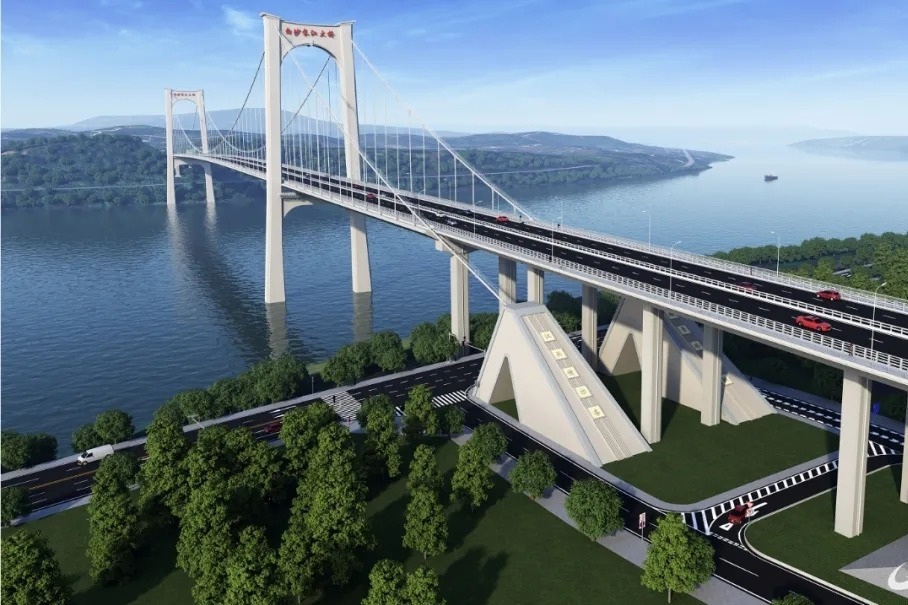 视频丨重庆江津白沙长江大桥全线贯通 预计年底通车