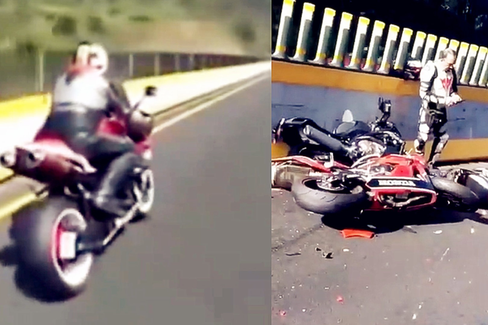 台湾摩托车山路大事故，宝马S1000RR与倒霉的铃木GSX-R600相撞