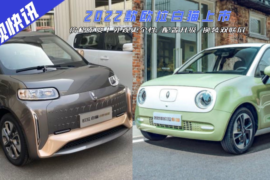 价格不变！2022款欧拉白猫上市，外观更个性/配置升级/换装双联屏