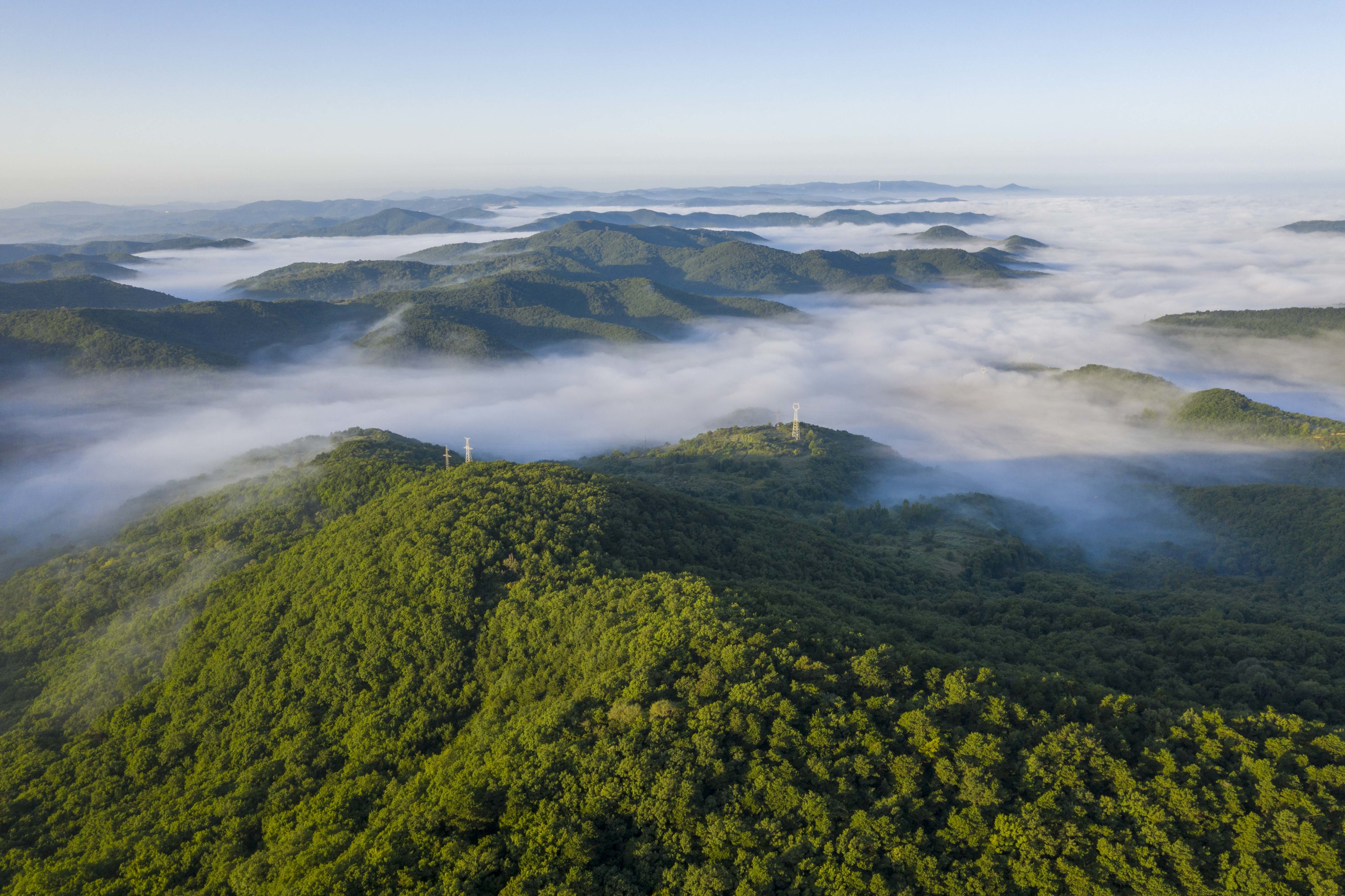 山西乡宁,台头镇峰岭景区云海苍茫,浩如烟海.__凤凰网