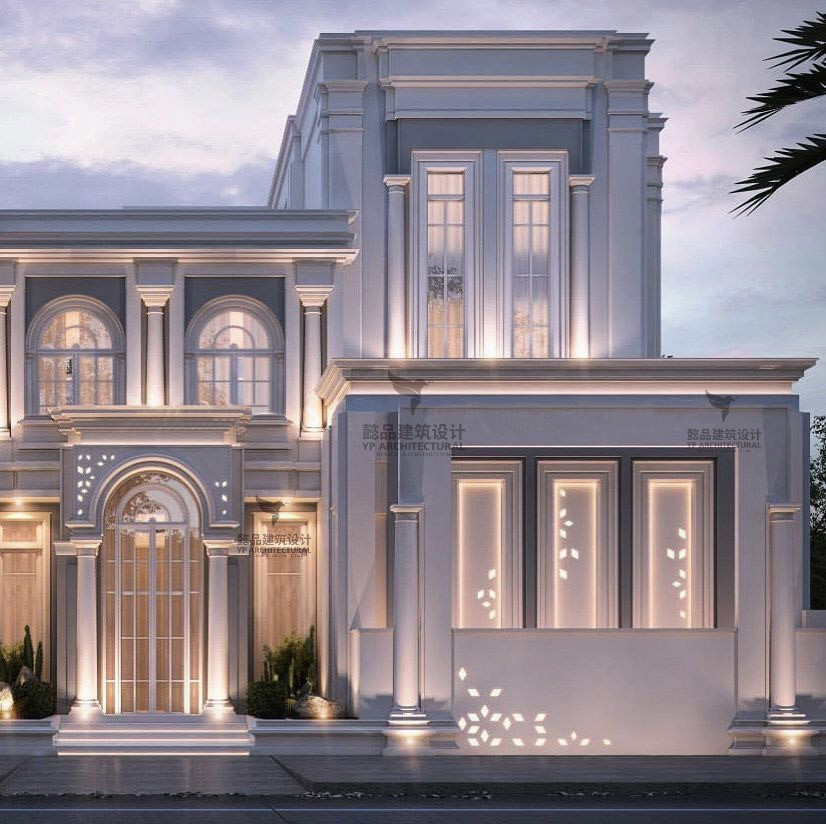 配的上豪宅的一定少不了这一类的大理石的别墅建筑外立面采用的石材有