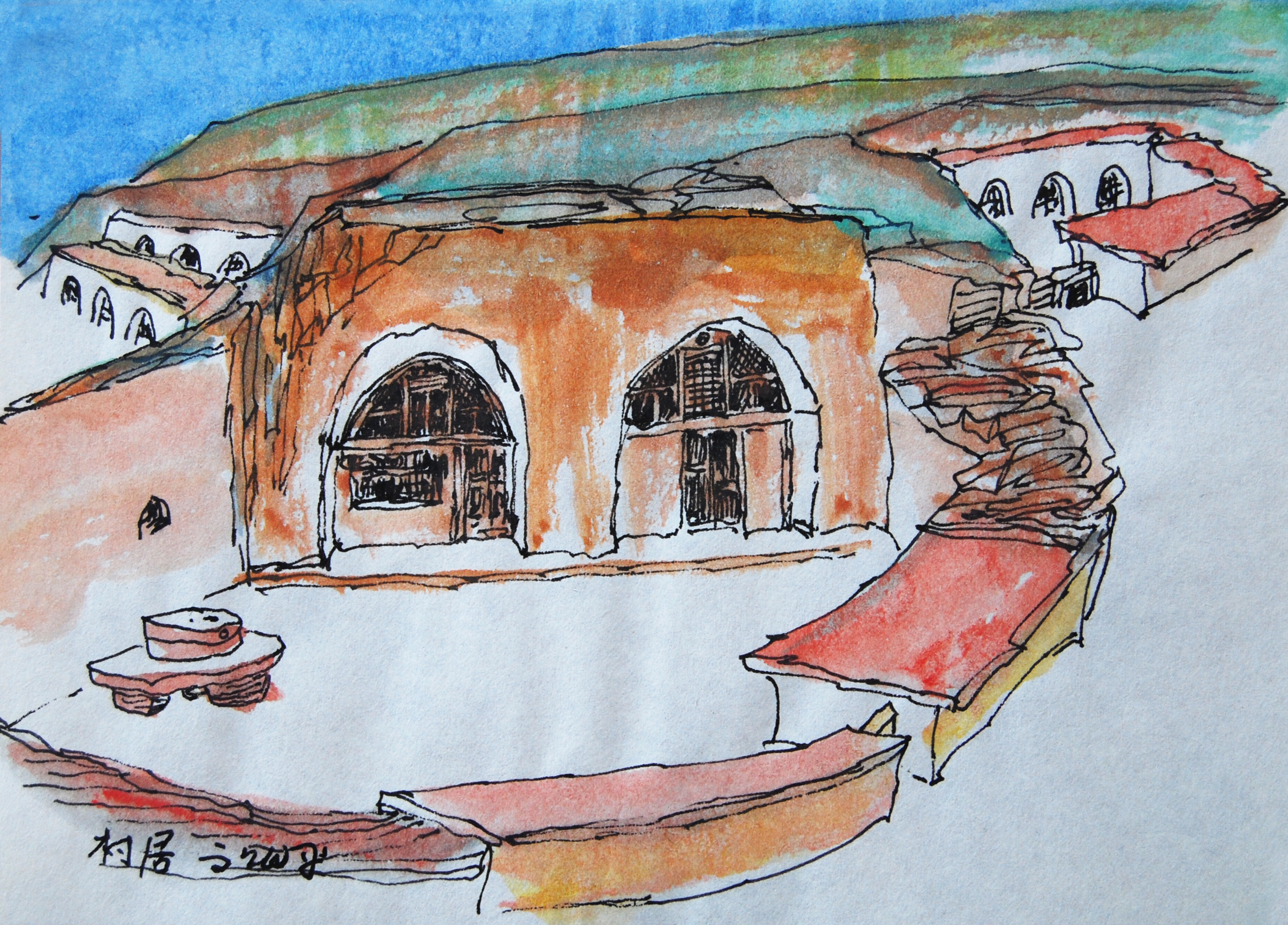 横山秋韵高海平金秋陕北横山速写选