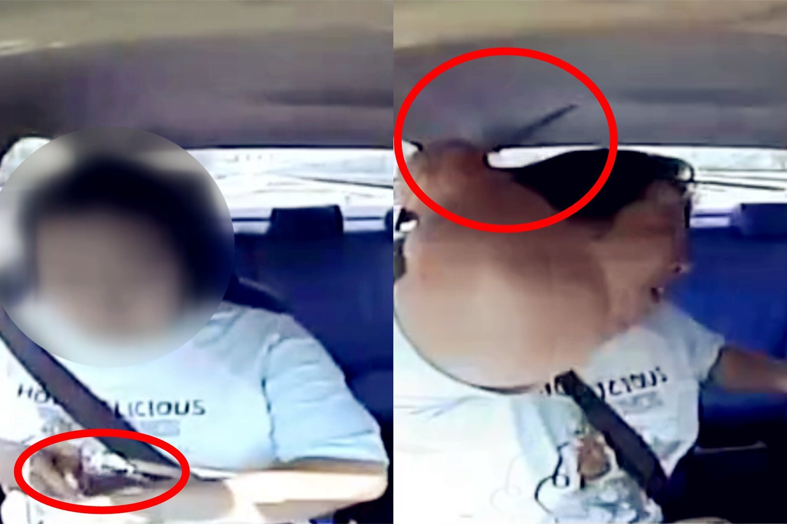 实拍：女乘客突然持刀捅刺出租车司机 事前曾自己割手“试刀”！