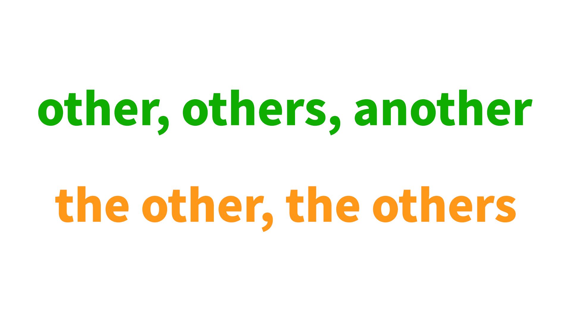 你能分清other, others, the other?