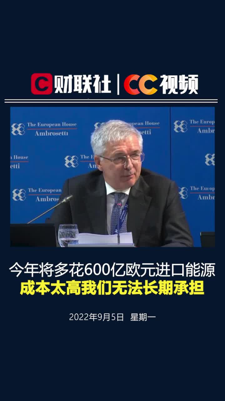 意大利经济部长：今年将多花600亿欧元进口能源