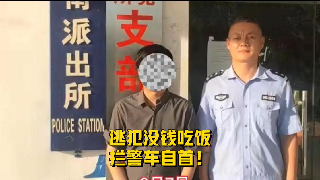 逃犯没钱吃饭拦警车自首！“3天吃1碗泡面”