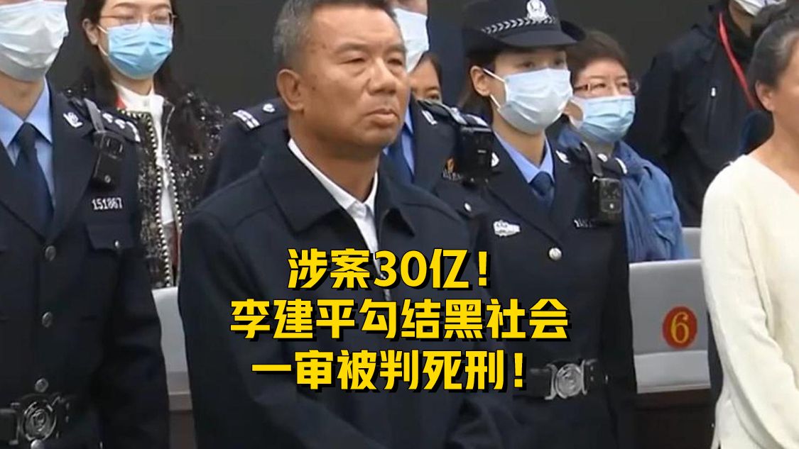 涉案30亿！李建平勾结黑社会，一审被判死刑