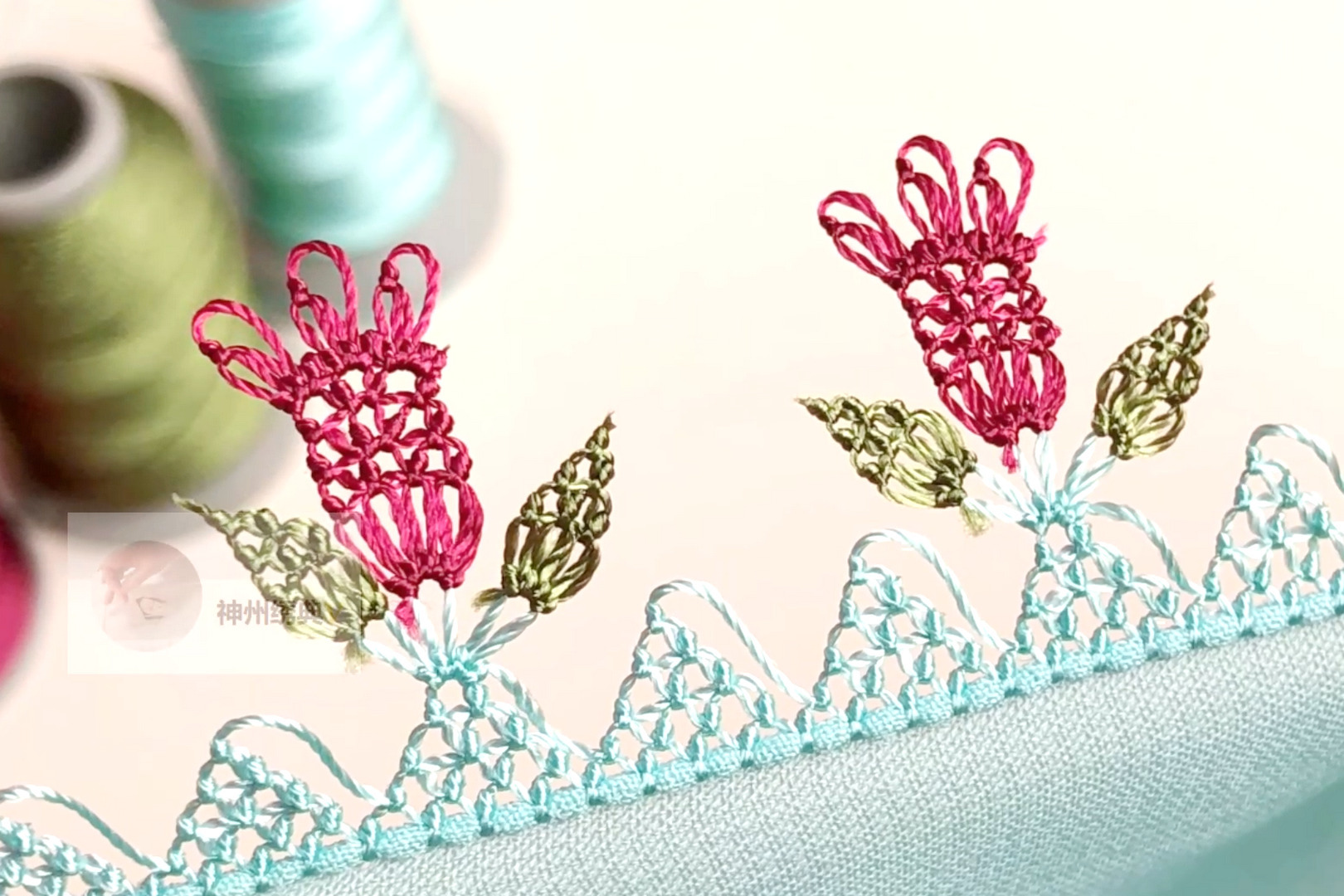 「手工刺绣教程」高级定制鸡冠花，真爱永恒，火热吉祥