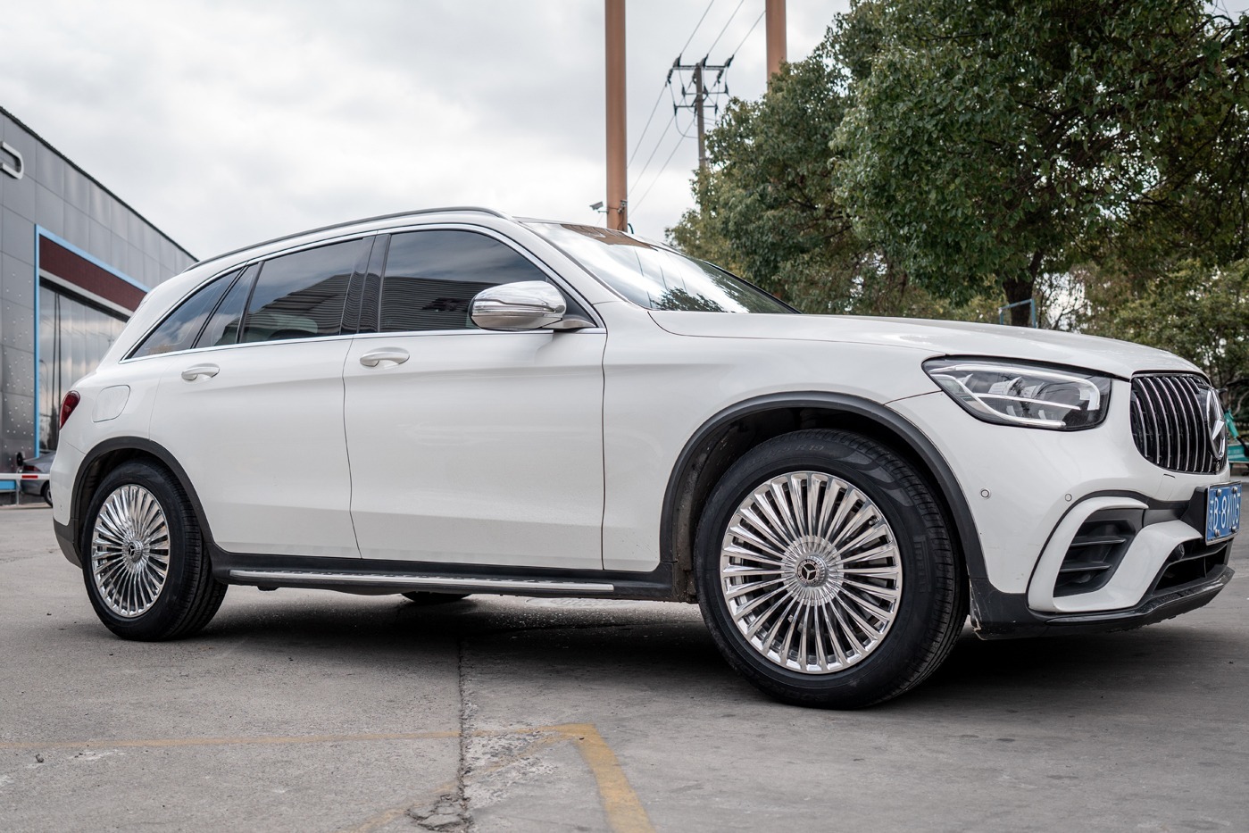 奔驰glc升级改装19寸1916款锻造抛光轮毂