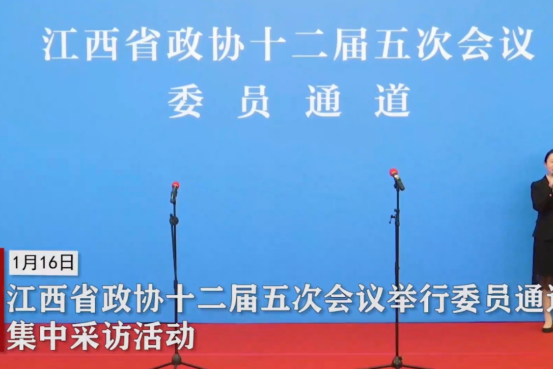 江西省政协十二届五次会议举行委员通道集中采访活动