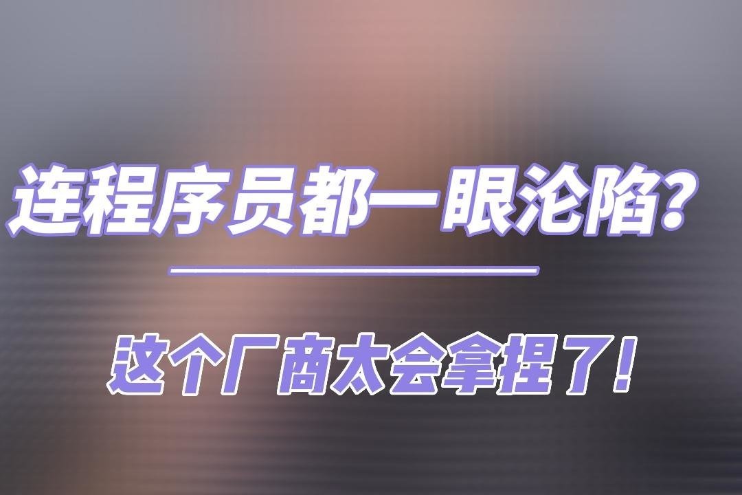 连程序员都一眼沦陷？这个厂商太会拿捏了！