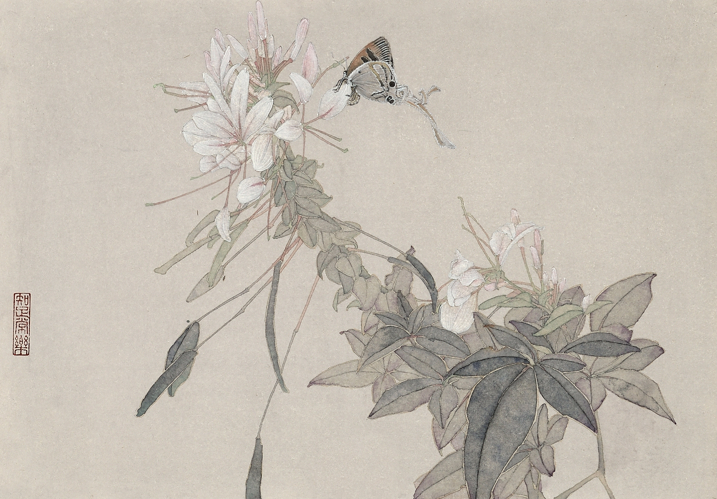 「画家韩玉玲」花鸟画《醉春语》,有工之精微,有写之意蕴__凤凰网