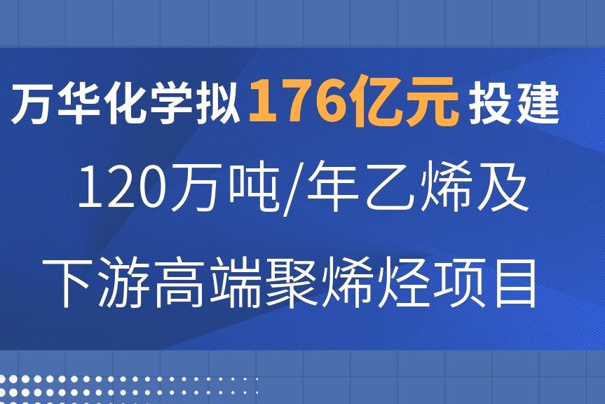 万华化学拟176亿元建设120万吨/年乙烯及下游高端聚烯烃项目