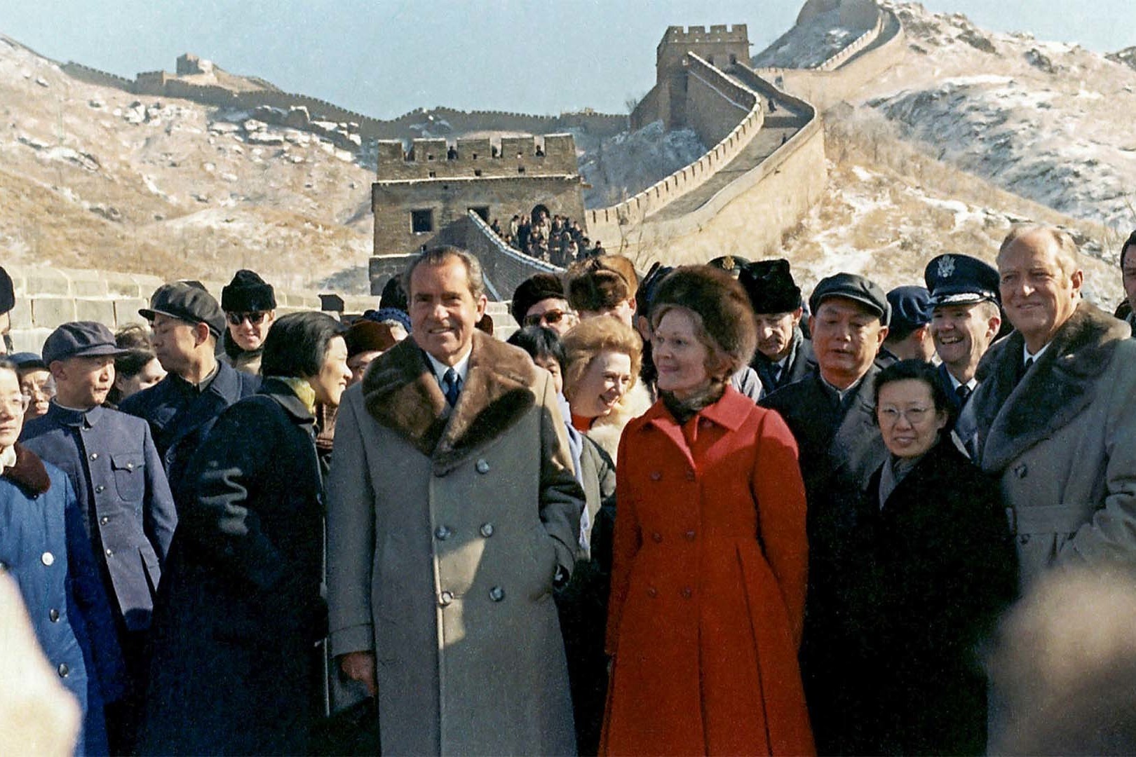 尼克松访华历史揭秘｜80万人扫雪，从钓鱼台扫到长城上的烽火台