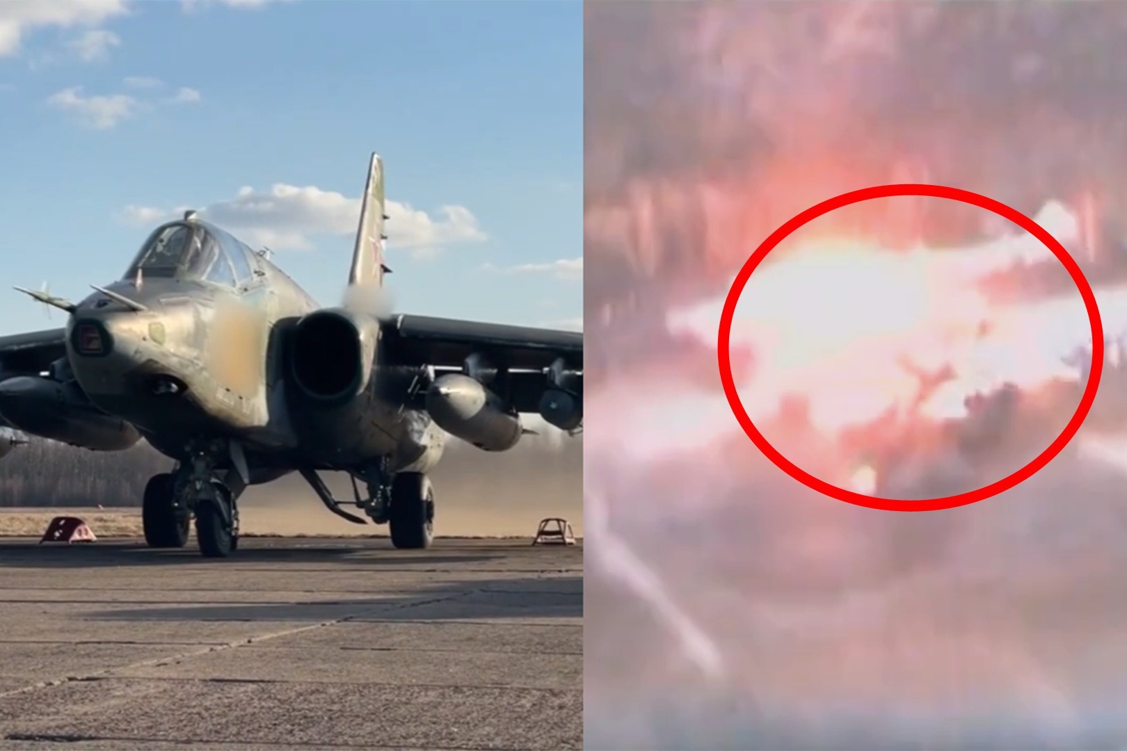 俄罗斯国防部：苏-25攻击机导弹空袭乌克兰弹药库！