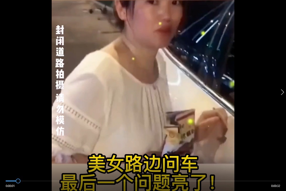 美女路边问车，最后一个问题亮了！