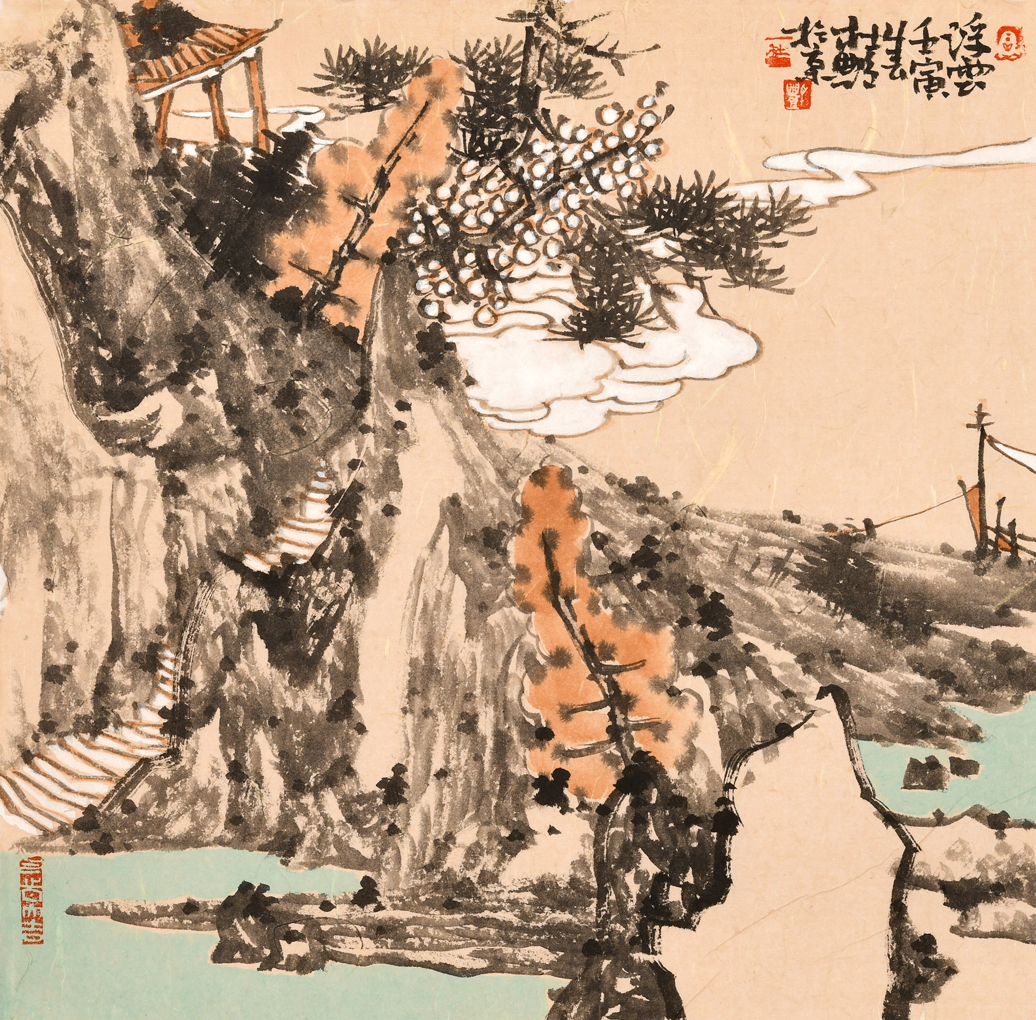 杜艳山水画丰富自己,用知识武装自己,走出一条属于自己风格的路,归纳