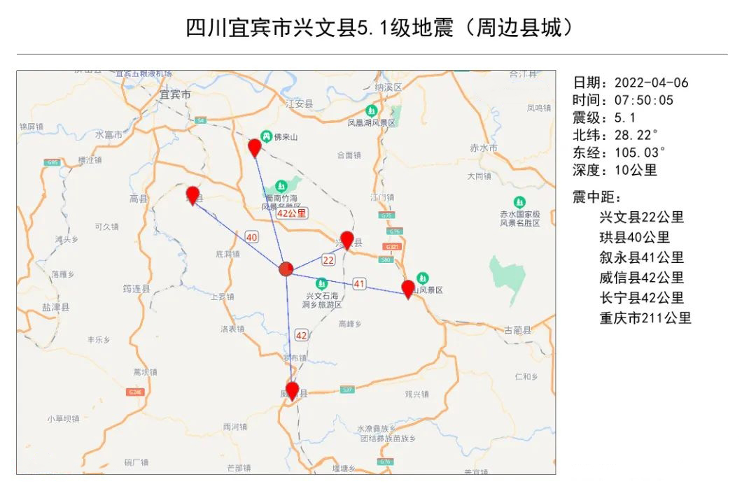 突發情況四川宜賓市興文縣發生51級地震震源深度10千