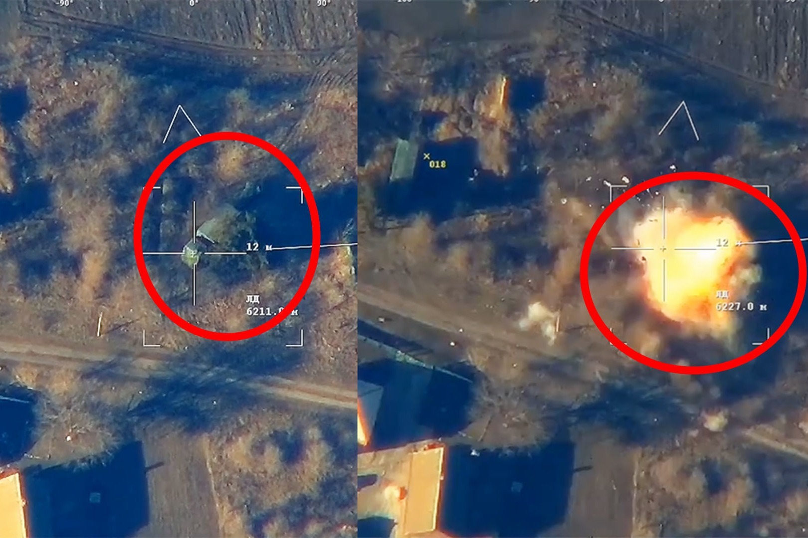 实拍：俄军无人机空袭摧毁乌克兰152毫米榴弹炮重型车辆！
