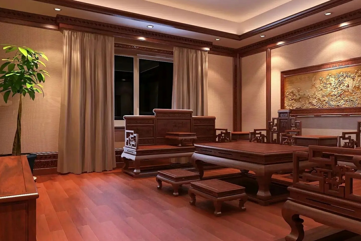 中式红木装修,将家居带入悠闲自在的情境