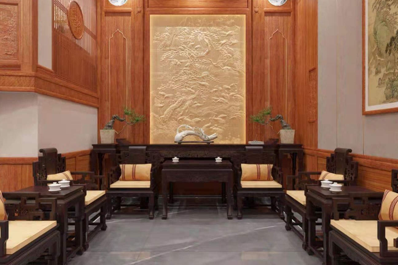 中式会所红木整装，优雅绝代尽显奢华_凤凰网视频_凤凰网