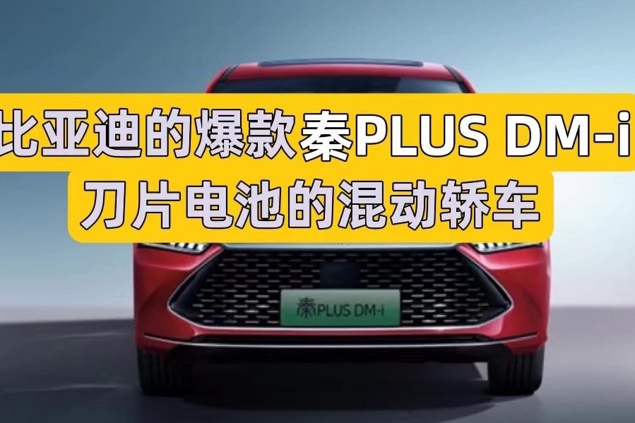 比亚迪爆款秦PLUS DM-i，刀片电池的混动轿车