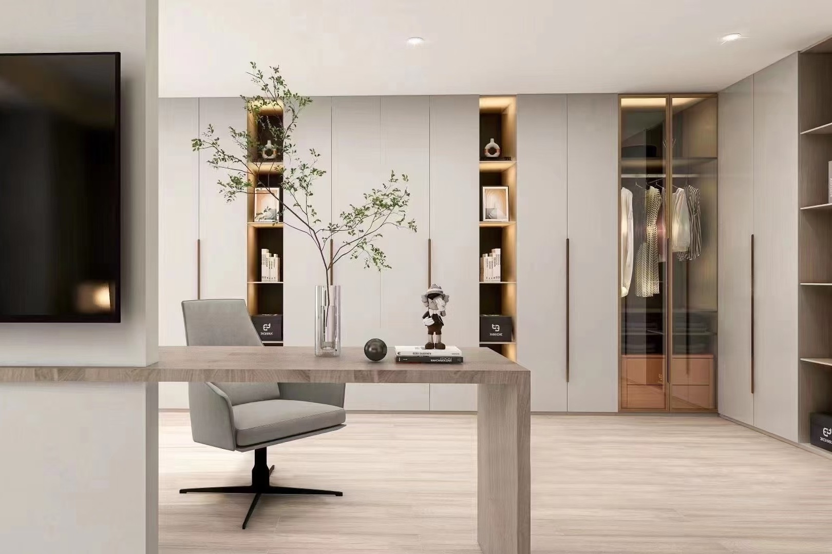 白色+原木色营造时尚而精致的宁静生活空间 - 设计之家