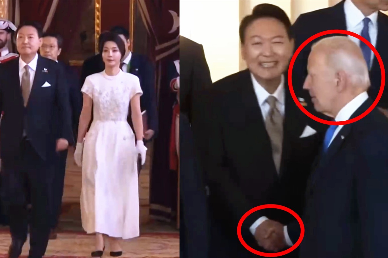 实拍：韩国总统与拜登握手遭“无视” 瞬间就尴尬了！