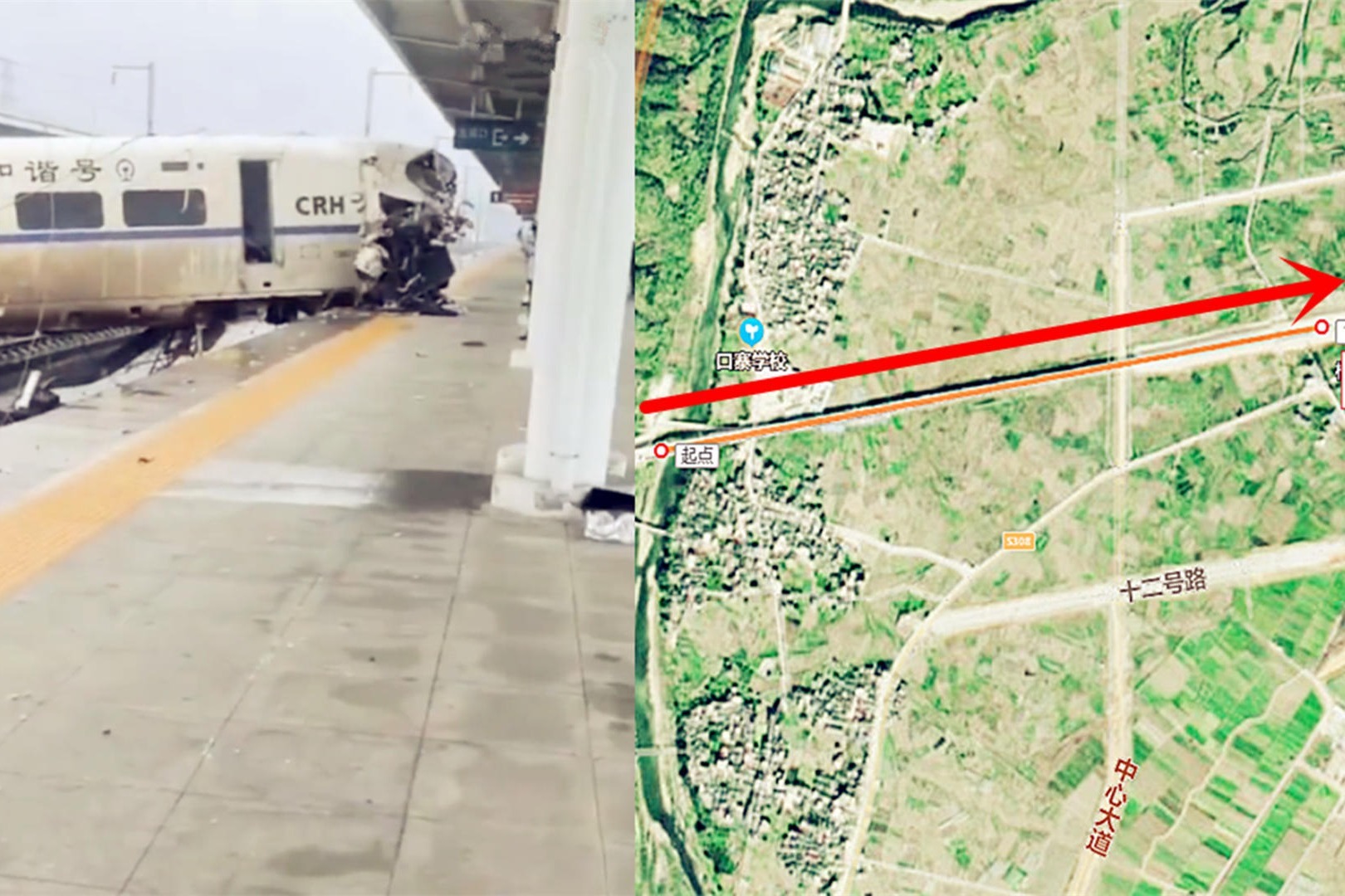 动车D2809脱线事故现场：隧道口撞突发泥石流 继续滑行1.5公里！