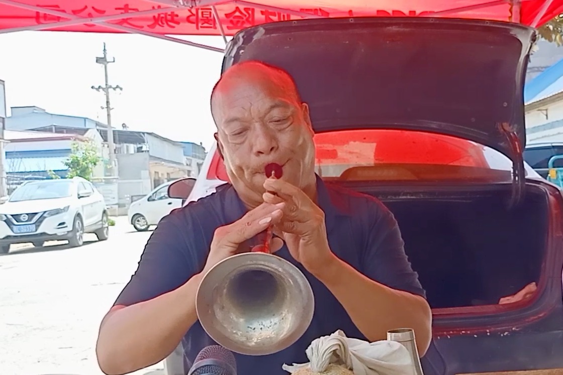 唢呐大咖演奏豫剧《秦香莲》三江水，高手在民间，听着真是味儿！