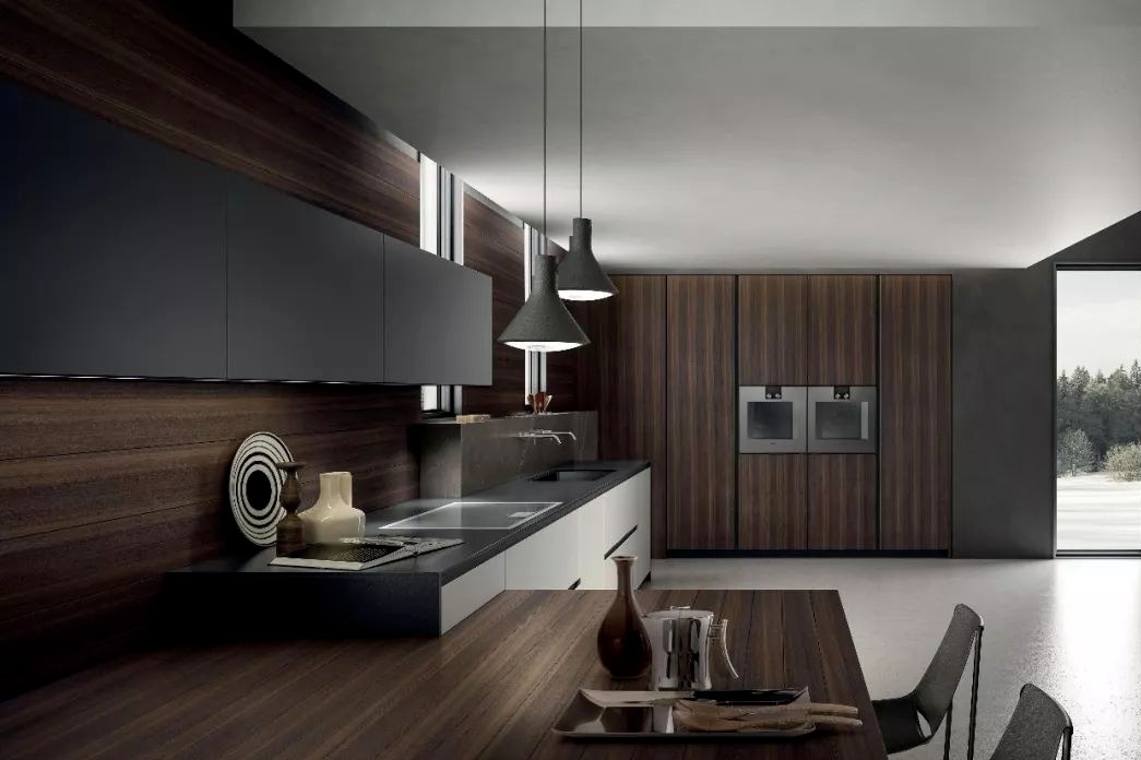 极简系列烟熏橡木通顶高柜实拍真是绝绝子