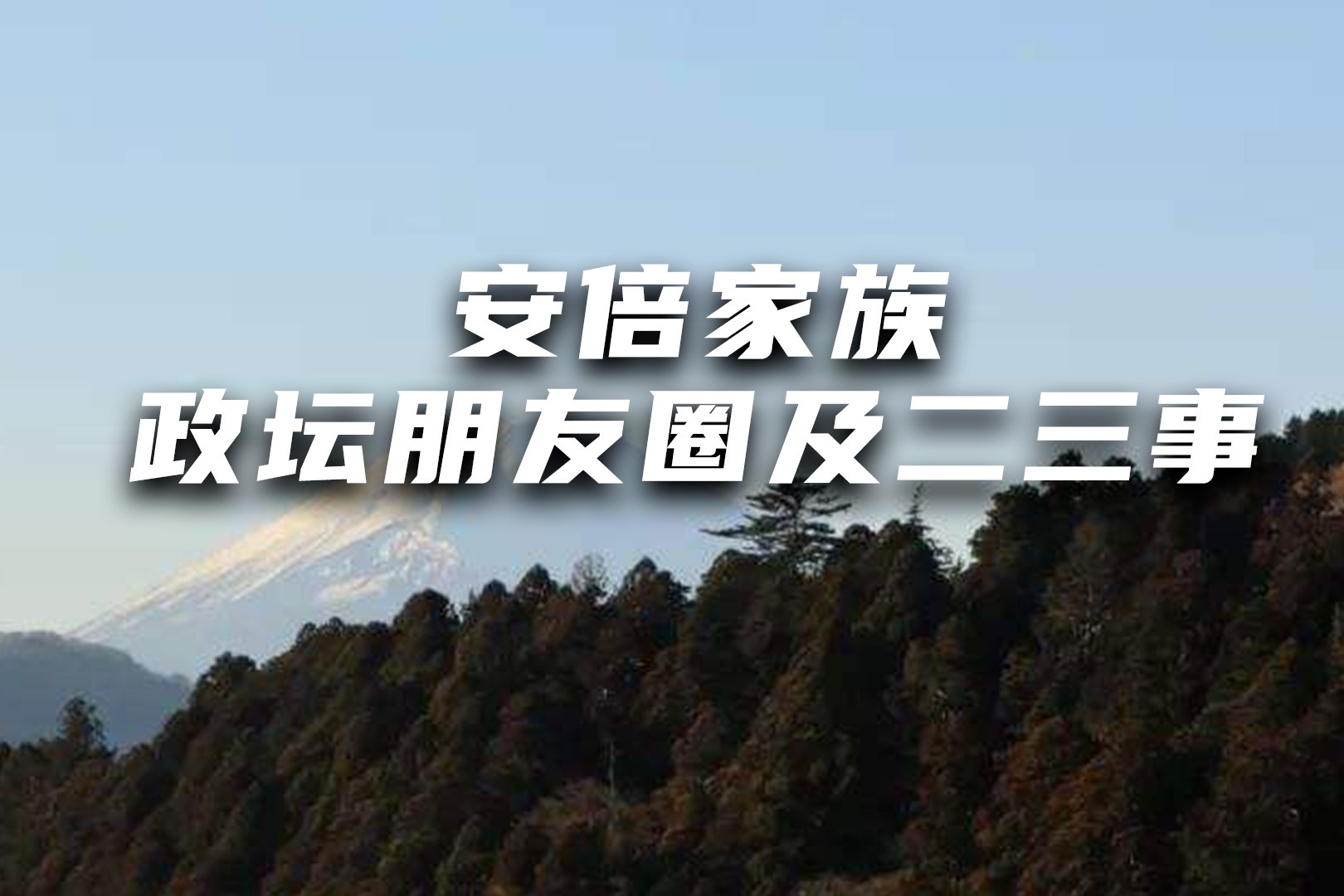 安倍家族政坛朋友圈及二三事