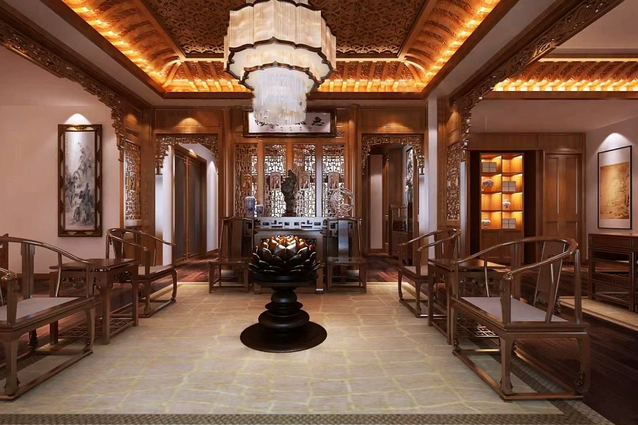 别墅红木装修定制,造就温馨舒适的休息空间