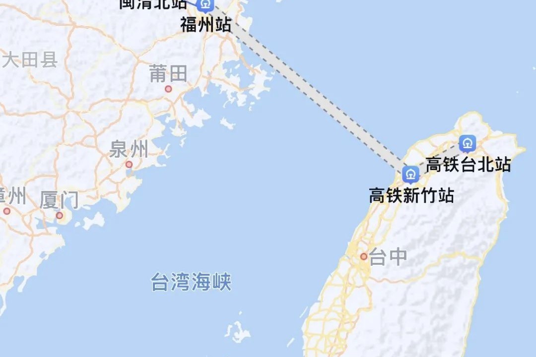 地图已可显示“京台高铁”线路图